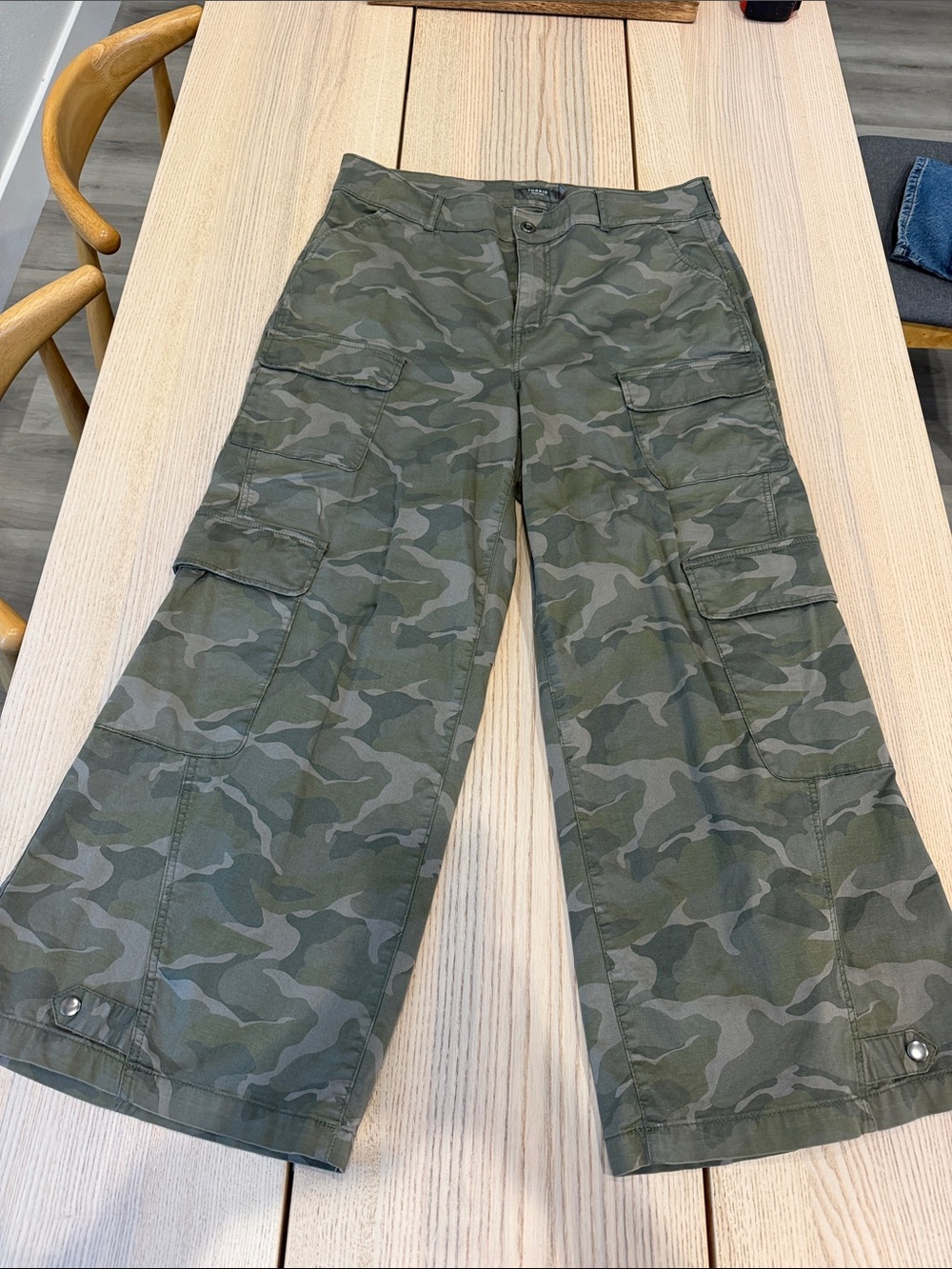 torrid Olive Green Camo Wide-Leg Cargo Pants